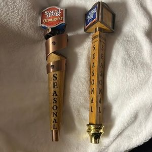 Samual adam’s seasonal wooden beer handles